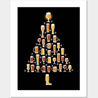 Beer Christmas Tree Posters and Art